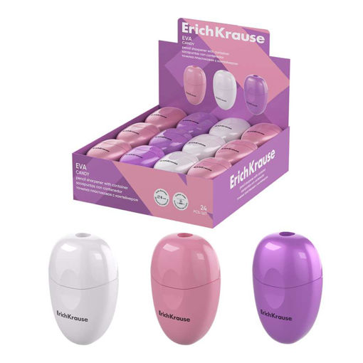 Picture of ERICHKRAUSE EVA CANDY PLASTIC SHARPENER WITH CONTAINER